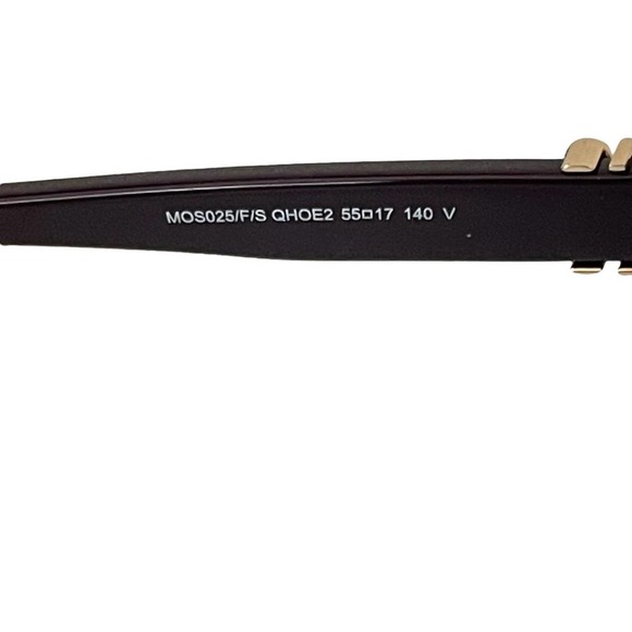 Moschino MOS025/f/s Gold Logo Lettered Sunglasses - Picture 3 of 4